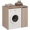 KOMTO Mobile Lavatrice con Scaffale Laterale, Mobile Sopra Lavatrice | Armadio Lavatrice Rovere Sonoma, Mobile Coprilavatrice con Anta, 95 × 62,4 × 89,4 cm