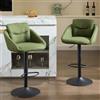 DAYALANE Set di 2 Sgabelli da Bar in Tessuto Sgabelli Cucina con Schienale Sgabelli Alti Moderni Sedie da Bar Regolabili e Girevoli per Penisola Cucina, Verde