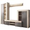 milani home - parete attrezzata porta tv soggiorno moderna di design 263x40x200 h
