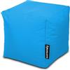 extroitaly Pouf Poggiapiedi STEP Turchese Sfoderabile | Quadrato, Tessuto Tecnico, 45x45x45 cm