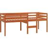 vidaXL Letto a Soppalco Marrone Cera 75x190 cm Legno Massello di Pino