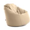 Avalon - Pouf Poltrona Sacco in Ecopelle Deluxe Super Resistente ELITE, Pouf Sacco di Qualità Sartoriale, Bean Bag per Sedersi Ergonomico, Pouf a Sacco Impermeabile, Made in IT(85x90cm-Beige)