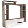milani home - parete attrezzata porta tv soggiorno moderna di design 180x28/40x165 h