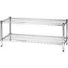 Archimede Sistema Componibile, Scaffale Due Ripiani, Grigio (Cromato), 121 x 46 x 50 cm