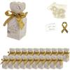 Ingrosso e Risparmio Bomboniere Anniversario Set 10 Scatoline Portaconfetti Scatolina con Decoro Marmo Bigliettini Personalizzabili Bustine Confetti Bianco al CioccolatoNozze 50 Anni Sposi Fai da Te