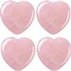 WideSmart Cristallo Rosa a Forma di Cuore Cristallo di Quarzo Rosa Cuore Amore Guarigione Cuore Reiki Bilanciamento Strumento di Massaggio Viso Semiprezioso Decorazione Della Casa Pietra Preziosa(4 Pcs*3CM )