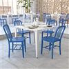 Flash Furniture Sedia per interni ed esterni, in plastica e acciaio, blu, 50,8 x 39,37 x 84,46 cm