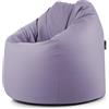 extroitaly POUF mod.TERA (LILLA) POLTRONA MORBIDO FINTA PELLE 78x78 H.93 cm SFODERABILE RIEMPITA CON SFERE DI POLISTIROLO ADATTABILE AD OGNI SEDUTA