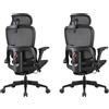 SIHOO B300 Pro Sedia Ufficio Ergonomica, Supporto Lombare Adattivo, Nero | Braccioli Ribaltabili e Rotabili 6D, Poggiatesta 3D Largo, Rete Traspirante, Reclinazione 135°, Schienale Alto