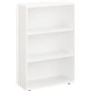 KOMTO Libreria Verticale 3 Ripiani, Scaffale Libreria Salvaspazio | Mobile Bianco in Legno, Scaffale Legno con Regolabili, 60 x 90 x 24 cm