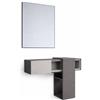 Bricozone Mobile Sospeso Scorrevole Da Ingresso Con Specchio Moderno Contemporaneo Salvaspazio Innovativo Funzionale Pensili Pannelli Legno Rettangolare 100x31.5x75 cm (Grigio scuro e Grigio chiaro)