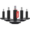 hjh OFFICE 619041 Piedini per sedie da ufficio STATO-M, perno 11mm Nero/Cromo Piedini per pavimenti duri con rivestimento in feltro