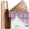 orinko 10 bastoncini di Siwak + 1 custodia in legno + 1 pochette da trasporto in cotone - Miswak spazzolino da denti naturale ecologico e vegano - cura della bocca tradizionale e sbiancamento dei denti
