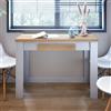 Dmora Tavolo Allungabile Aiken 110x50x79h cm Bianco Opaco 4 Posti Allungabile
