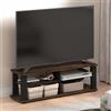 Furinno Turn-N-Tube - Mobile TV a 3 livelli, colore: marrone noce | montaggio senza attrezzi, per TV fino a 127 cm, console TV aperta con gestione dei cavi, soggiorno e camera da letto