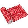 PAW Decor Collection PAW Runner da Tavola Tessuto 40 cm x 24 m - Fiocchi Rosso | Decorazione natalizia per la casa e le feste, in carta Airlaid, assorbente, prefustellato ogni 120 cm