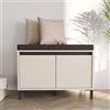 Dmora Mobile da Ingresso Kitake 80x40x57h cm Bianco Crema un Ripiano 2 Ante, 2 Vani