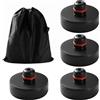 Lyeteung 4 Pezzi Tampone in Gomma per Cric Compatibile con Tesla Model 3/Y/X/S, Jack Pad con Sacchetto di Immagazzinaggio, Tampone Sollevamento, Cric Adattatore in Gomma, Jack Lift Pad Adapter