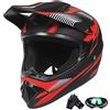 JTUZJRA Casco da moto off-road adolescente, casco da bicicletta per ragazzi e ragazze, casco da moto personalizzato, standard CE