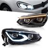 VLAND Motor VLAND Faro LED per Golf 6 TSI 2008-2013 [Solo per alogeno], con animazione dinamica (+lampadine allo xeno d2h)