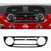 OYDDL Auto Radio Pannello Adesivo Copertura Rivestimento in Fibra di Carbonio Compatibile con Fiat 500/500C (2007-2024)/500e (2009-2019) Abarth 500/500C (2008-2015)/595/595C (2014-2016) Accessori Decorativi