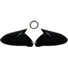QINGHUAWANG Calotte Specchio Copertura Specchietto Retrovisore Per Golf 7 MK7 MK7.5 Per GTI Per R Per GTE Per GTD 2014-2019 Copri Specchietto(Bright black)
