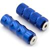 NICEDOLL Pedane del cambio per moto, con foro da 6 mm, poggiapiedi per freno e pedane universali, per pedane arretrate, blu