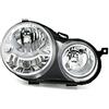 V-MAXZONE PARTS Fari VP311P Faro Lato Destro Faro Lato Passeggero Faro Montaggio Proiettore Luce Anteriore Lampada Auto Cromo LHD Compatibile con Volkswagen Polo 9N 2001 2002 2003 2004 2005