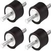 FAIREDEAR 4 Pezzi Supporti in Gomma M8x23 Anti Vibration Silentblock, Isolatore Fairedear Supporti per Isolamento Vibrazioni Ammortizzatore Supporto in Gomma Bobine per Auto Barca 30 * 20, Black