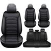 JPDEDIAN Auto Set Completo di Coprisedili per Suzuki S-Cross 2014-2026,Pelle PU Impermeabile e Traspirante Anteriori Posteriori Comfortevoli-Compatibile Airbag