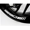 BIKE-label Set di 4 adesivi per cerchi 790013, adatti per KTM Moto 1290 Adventure