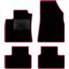 QUEMAR Tappetini Auto per Renault Clio V, Bordo Rosa, 0 Ricami | dal 2019 / anche Hybrid / Kit Tappeti Moquette e Gomma su Misura / Set 2 Anteriori + 2 Post. / Ricami e Colori Personalizzati