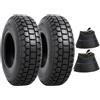 PaoWin Pneumatici 4.10/3.50-6 e camere d'aria 4.10/3.50-6 per ATV a 4 ruote, quad, tosaerba, carriole, go kart, spazzaneve, trattori, carrelli, pneumatici e tubi per mini bici (2 pezzi)