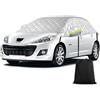 tivekeo Mezza Copertura Auto due Volumi Universale 338X150X49cm, Perfetta Vestibilità Addensata per Metà Garage impermeabile Sostituzione per VW Golf, per Corsa D, per Peugeot 208, Antigrandine e Antineve