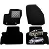 MTC Automotive Tappetini Ford S-MAX dal 2006-2012, Su Misura, Set 4 Pezzi Neri | Tappetini Auto Moquette Nera ad Alta Densità, Battitacco in Gomma Rinforzata, Fissaggio a Bottone Tondo