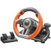 GLFLOW Per volante e pedali Xbox, volante, volante da corsa per PC - Interruttore PS4 -Xbox One, controller di gioco ABS con pedale, 30 cm, nero, arancione (arancione)
