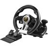 GLFLOW Per volante e pedali Xbox, volante, volante da corsa per PC - Interruttore PS4 -Xbox One, controller di gioco ABS con pedale, 30 cm, nero, arancione (nero)