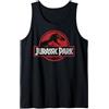 Jurassic Park Red Circle Logo Distressed Canotta