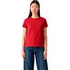 Levi's Donna - T-Shirt in Cotone Grigio con Logo Batwing