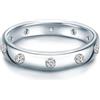 Trilani Anello a fascia da Donna in Argento Sterling