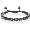 Namana Bracciale dell'Amicizia per Bambini con Perline in Metallo. Braccialetto Stratificato per Ragazzi e Ragazze con Cordino Nero Regolabile.