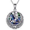 YFN Collana Egiziano Argento Sterling Ciondolo Egitto Protezione Gioielli Conchiglia Abalone Egitto Regalo per Donna Bambina Uomo