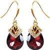 Navachi Orecchini pendenti placcati in oro 18 carati con cristallo a forma di fiore con zirconi multicolore