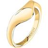Trussardi T-Design TJAXA07012 - Anello da donna in acciaio dorato