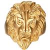 Epinki Gioielli, Placcato in Oro Anello da Uomo, Anelli Testa Di Leone Oro