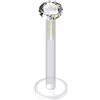 Monster Piercing 14k Artiglio Oro Giallo Solido Set Rotondo CZ Pietra Push Fit Top con Calibro 16 Bioplast Labbro Labret Trago Bar Piercing Jewelry
