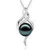 FANCIME Tahiti Collana da donna, in argento sterling 925, 10-12 mm, naturale Tahiti, per compleanno, San Valentino, Natale, gioiello per lei, lunghezza della catena: 40 + 5 cm