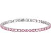 Just Being Cute JustBeingCute Bracciale tennis Zirconia 5A+, 3mm Pietre Colorate 16,5‑19cm | Bracciale 3mm Argento/Oro con Pietre Rosa Blu Verdi, Regalo Compleanno Anniversario Festa della Mamma 16,5‑19 cm