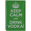 Lo+DeModa Drink Vodka Quadro Stampa Vintage, Metallo, Multicolore, 21x31x0.14 cm