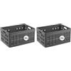 SUNWARE perfectly organised Sunware Square Cassetta Pieghevole in Plastica 46L - 54x38x26.5cm - Contenitore Portaoggetti Grande - Folding Crate (Confezione da 2)